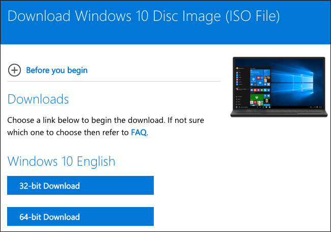 Windows 10 creation tool instructions